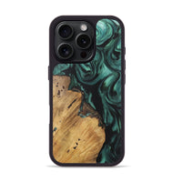 iPhone 16 Pro Wood Phone Case - Bell (Green, 727620)