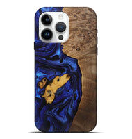 iPhone 15 Pro Max Wood Live Edge Phone Case - Daisey (Blue, 727692)