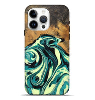 iPhone 15 Pro Max Wood Live Edge Phone Case - Zelda (Green, 727693)