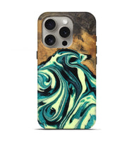 iPhone 16 Pro Wood Live Edge Phone Case - Zelda (Green, 727693)