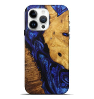 iPhone 15 Pro Max Wood Live Edge Phone Case - Cecelia (Blue, 727696)