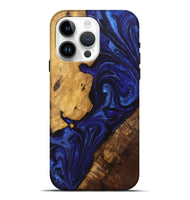 iPhone 15 Pro Max Wood Live Edge Phone Case - Toyanne (Blue, 727697)