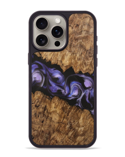 iPhone 15 Pro Max Wood Phone Case - Manuelita (Purple, 727921)