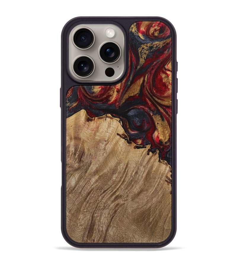 iPhone 16 Pro Max Wood Phone Case - Sheileagh (Red, 727948)