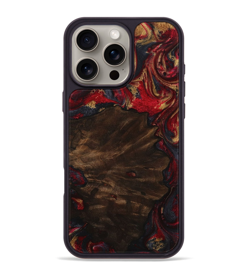 iPhone 16 Pro Max Wood Phone Case - Minni (Red, 727959)