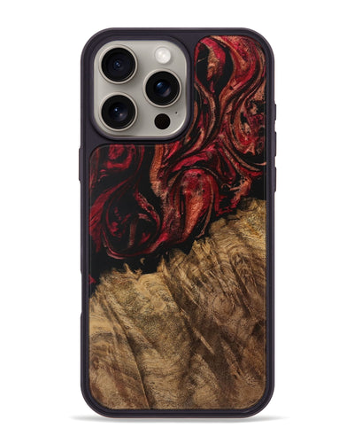 iPhone 16 Pro Max Wood Phone Case - Rima (Red, 727990)