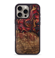 iPhone 16 Pro Max Wood Phone Case - Lawrance (Red, 728026)