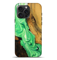 iPhone 16 Pro Max Wood Live Edge Phone Case - Esko (Green, 728159)