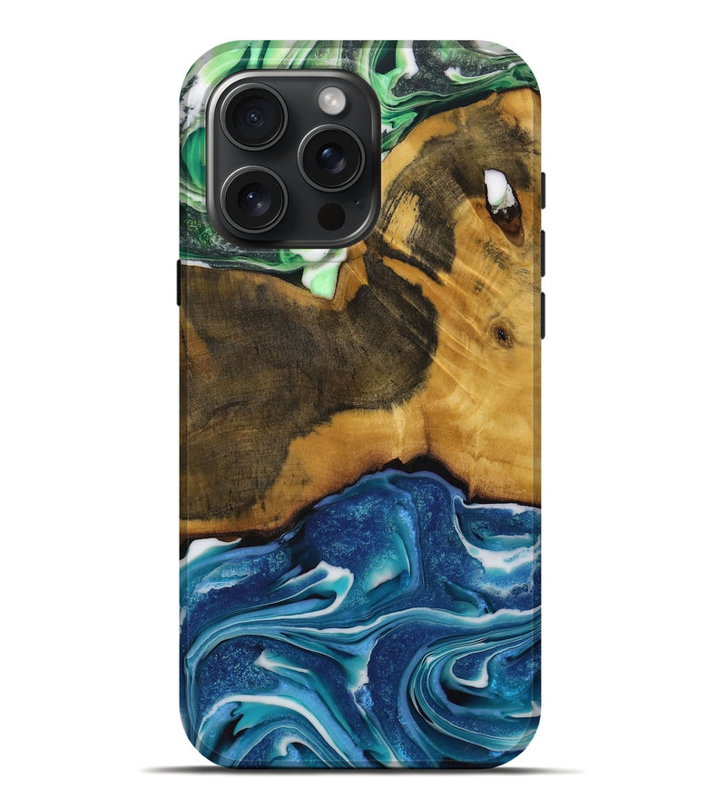 iPhone 16 Pro Max Wood Live Edge Phone Case - Millisent (Ombre, 728166)