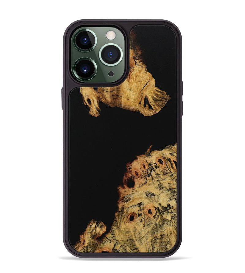 iPhone 13 Pro Max Wood Phone Case - Caden (Pure Black, 728279)