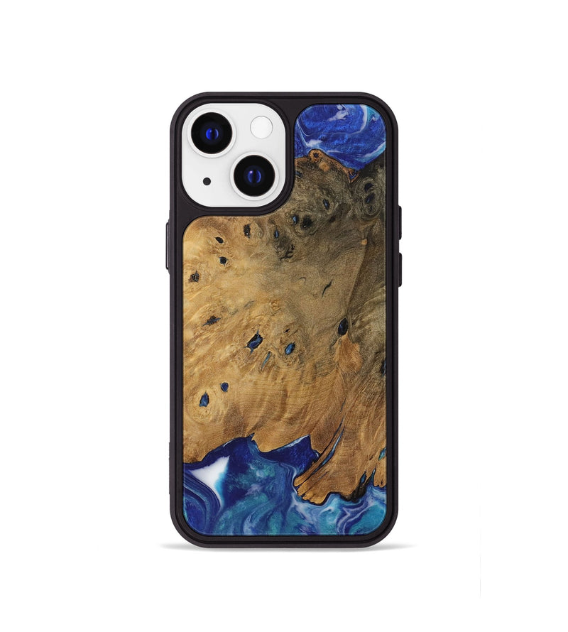 iPhone 13 mini Wood Phone Case - Kwame (Blue, 728292)