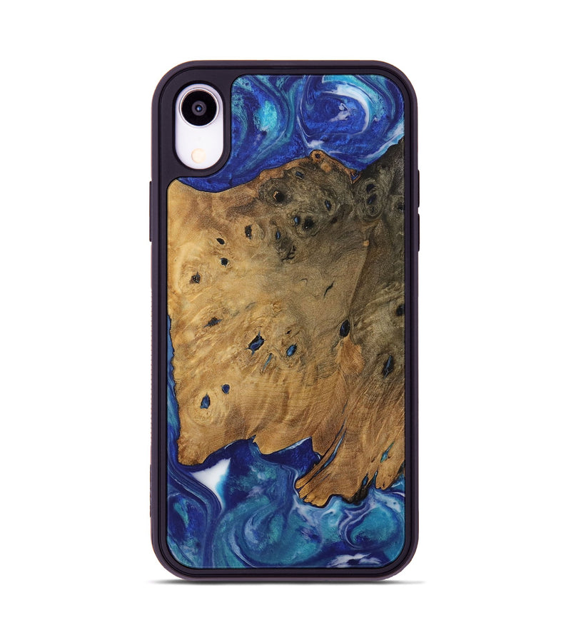 iPhone Xr Wood Phone Case - Kwame (Blue, 728292)