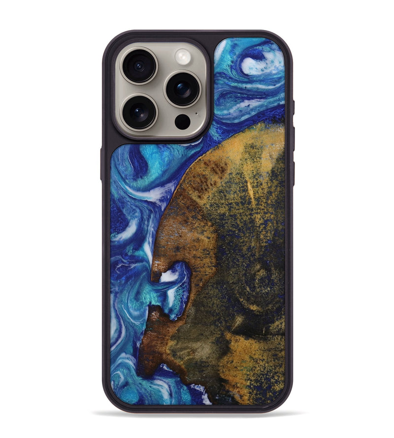 iPhone 15 Pro Max Wood Phone Case - Alfy (Blue, 728293)