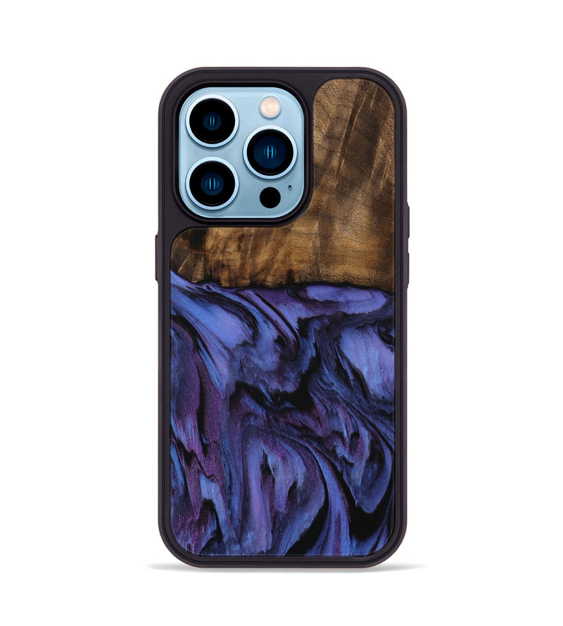 iPhone 14 Pro Wood Phone Case - Neville (Purple, 728325)