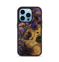 iPhone 14 Pro Wood Phone Case - Ede (Purple, 728345)