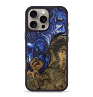 iPhone 16 Pro Max Wood Phone Case - Olive (Blue, 728361)