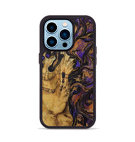 iPhone 14 Pro Wood Phone Case - Beate (Purple, 728365)