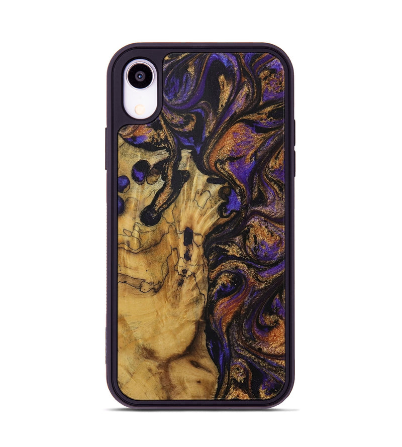 iPhone Xr Wood Phone Case - Beate (Purple, 728365)