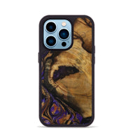 iPhone 14 Pro Wood Phone Case - Jerimiah (Purple, 728366)