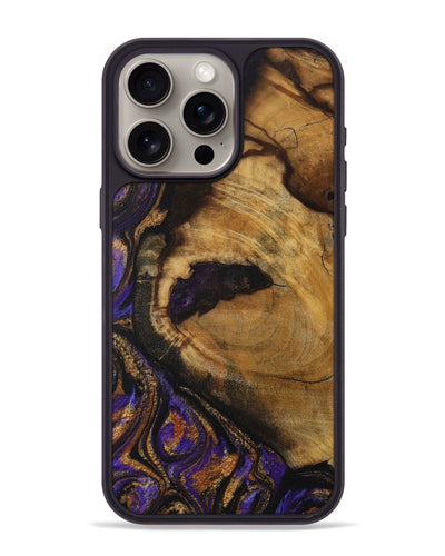 iPhone 15 Pro Max Wood Phone Case - Jerimiah (Purple, 728366)