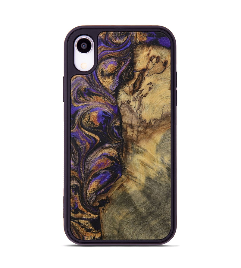 iPhone Xr Wood Phone Case - Michele (Purple, 728372)