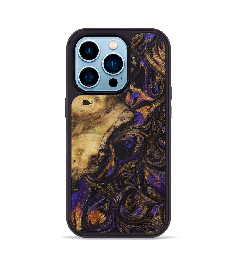 iPhone 14 Pro Wood Phone Case - Arnis (Purple, 728378)