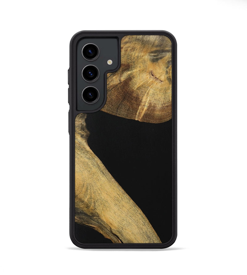 Galaxy S24 Wood Phone Case - Hellen (Pure Black, 728380)