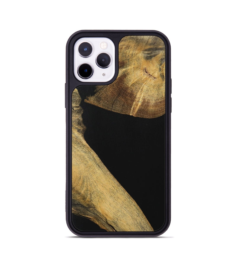 iPhone 11 Pro Wood Phone Case - Hellen (Pure Black, 728380)