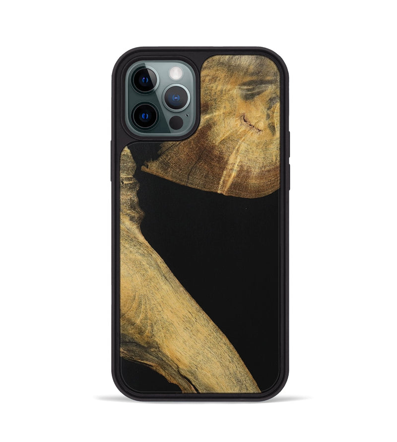 iPhone 12 Pro Wood Phone Case - Hellen (Pure Black, 728380)