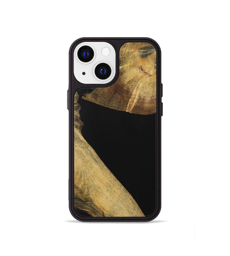 iPhone 13 mini Wood Phone Case - Hellen (Pure Black, 728380)