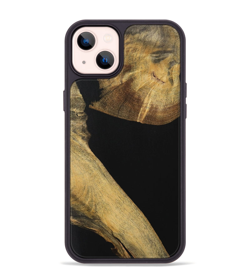 iPhone 14 Plus Wood Phone Case - Hellen (Pure Black, 728380)