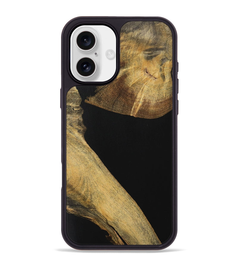 iPhone 16 Plus Wood Phone Case - Hellen (Pure Black, 728380)