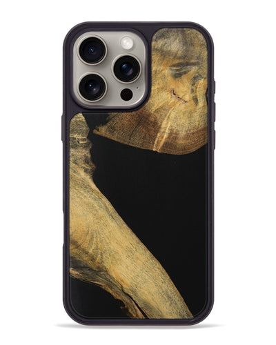 iPhone 16 Pro Max Wood Phone Case - Hellen (Pure Black, 728380)