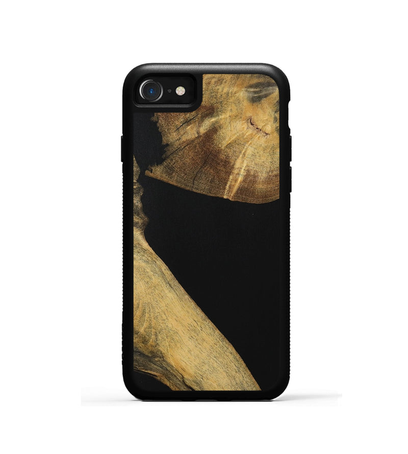 iPhone SE Wood Phone Case - Hellen (Pure Black, 728380)