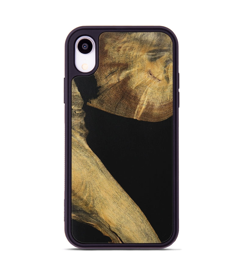 iPhone Xr Wood Phone Case - Hellen (Pure Black, 728380)