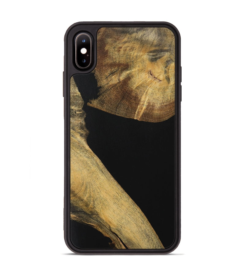 iPhone Xs Max Wood Phone Case - Hellen (Pure Black, 728380)