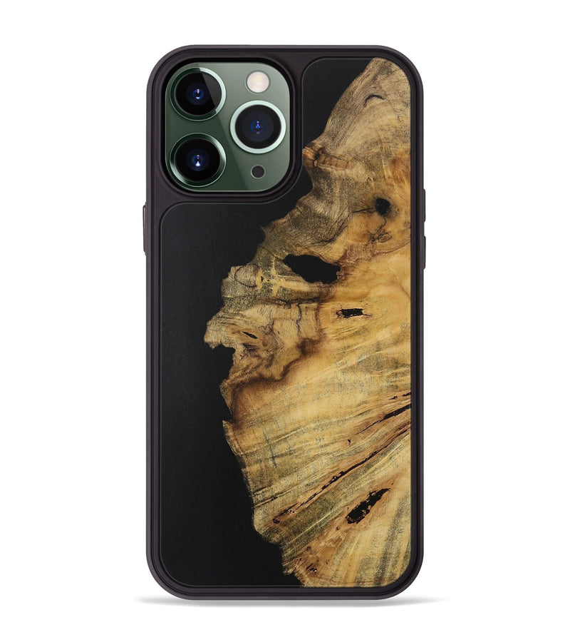 iPhone 13 Pro Max Wood Phone Case - Ethen (Pure Black, 728382)