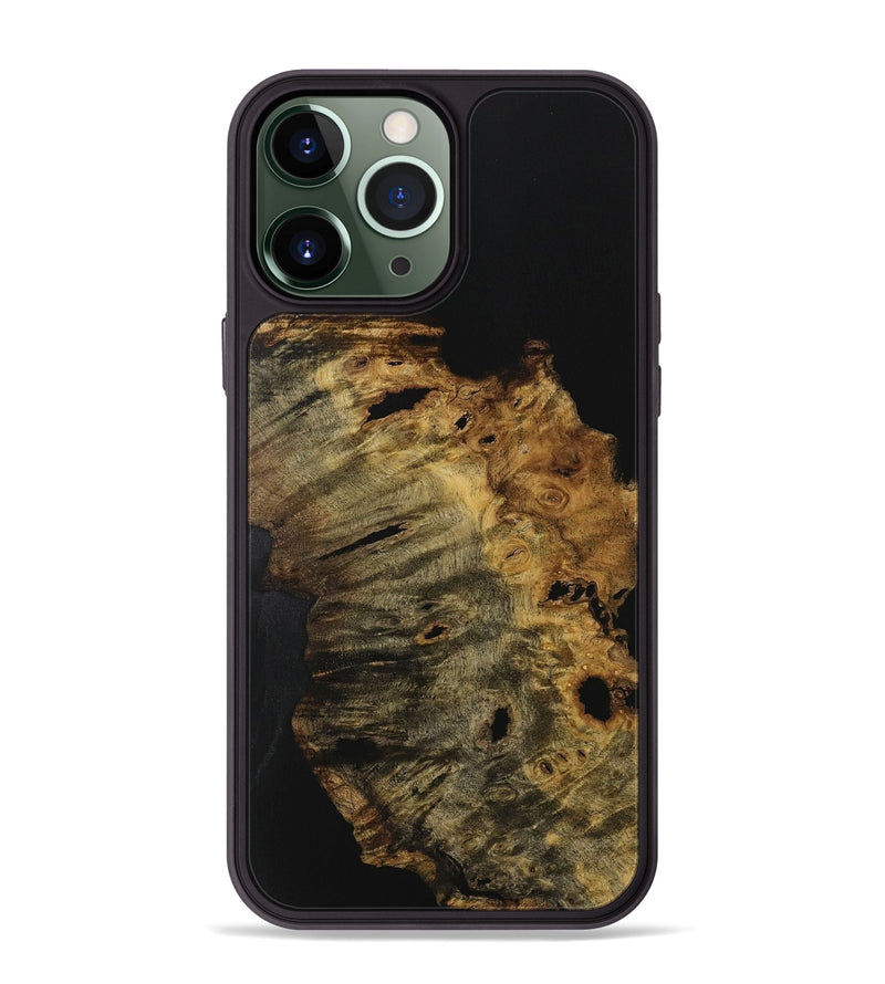 iPhone 13 Pro Max Wood Phone Case - Mala (Pure Black, 728387)