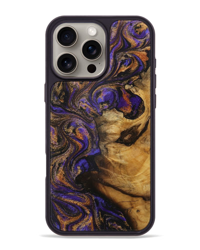 iPhone 16 Pro Max Wood Phone Case - Tyesha (Purple, 728388)