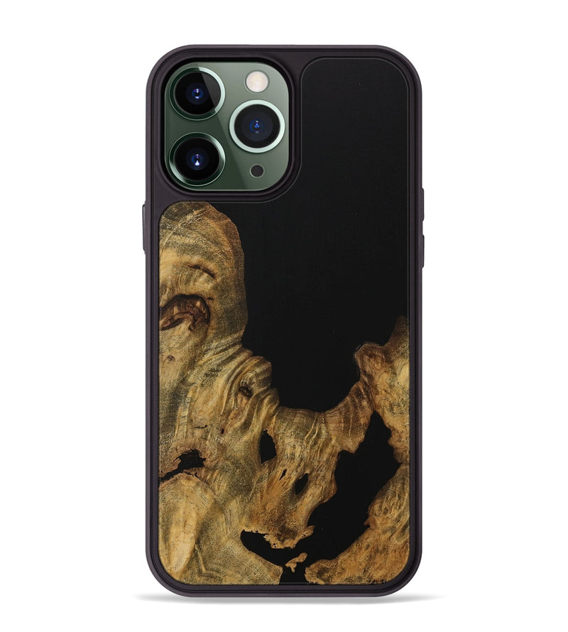 iPhone 13 Pro Max Wood Phone Case - Ferdinanda (Pure Black, 728394)