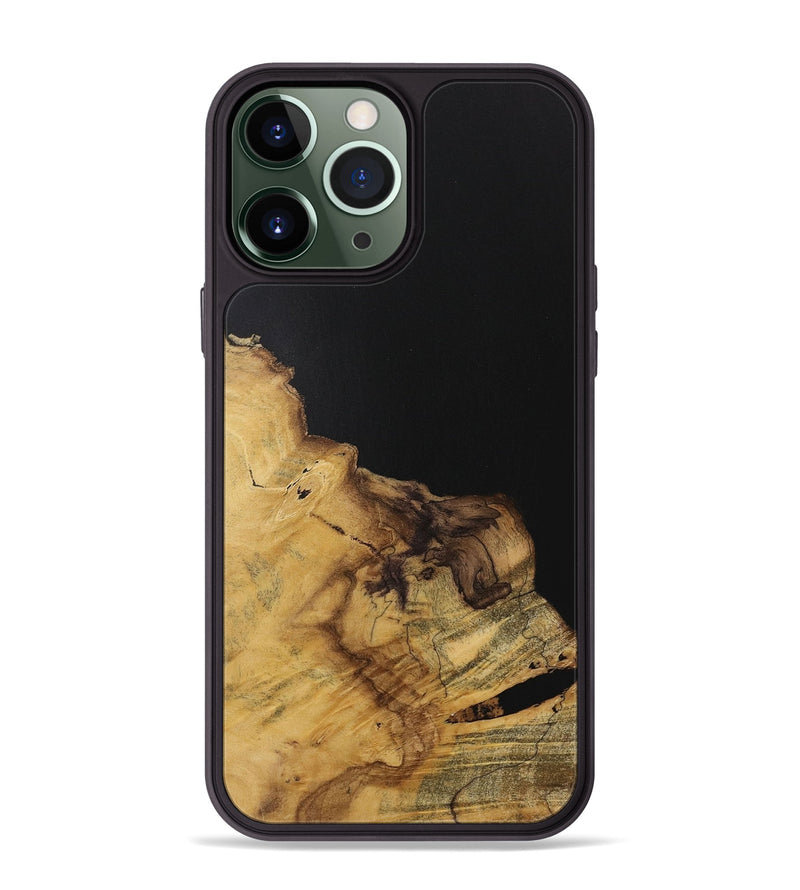 iPhone 13 Pro Max Wood Phone Case - Maryam (Pure Black, 728396)