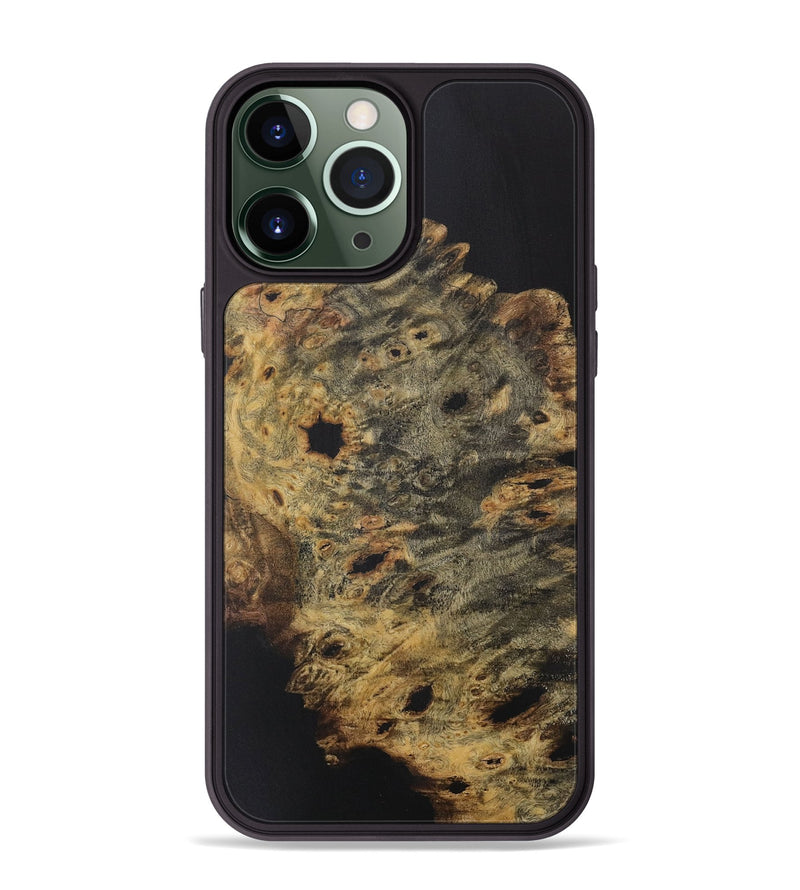 iPhone 13 Pro Max Wood Phone Case - Sharonda (Pure Black, 728398)