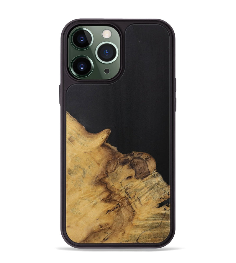 iPhone 13 Pro Max Wood Phone Case - Darin (Pure Black, 728399)