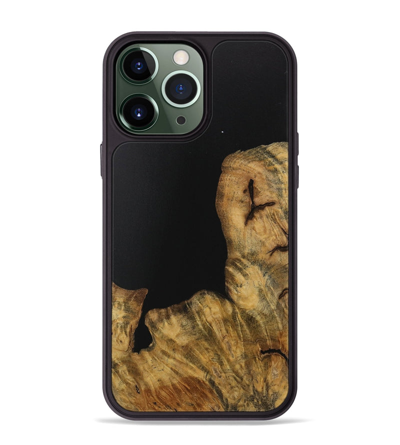 iPhone 13 Pro Max Wood Phone Case - Kadin (Pure Black, 728402)