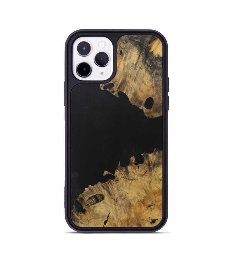 iPhone 11 Pro Wood Phone Case - Breanne (Pure Black, 728477)