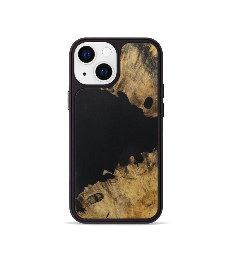 iPhone 13 mini Wood Phone Case - Breanne (Pure Black, 728477)