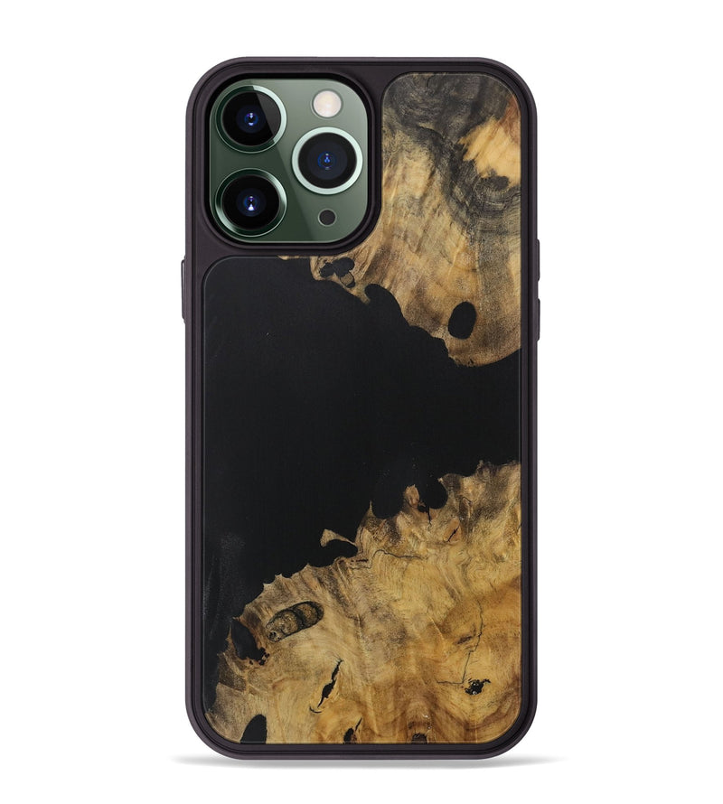 iPhone 13 Pro Max Wood Phone Case - Breanne (Pure Black, 728477)