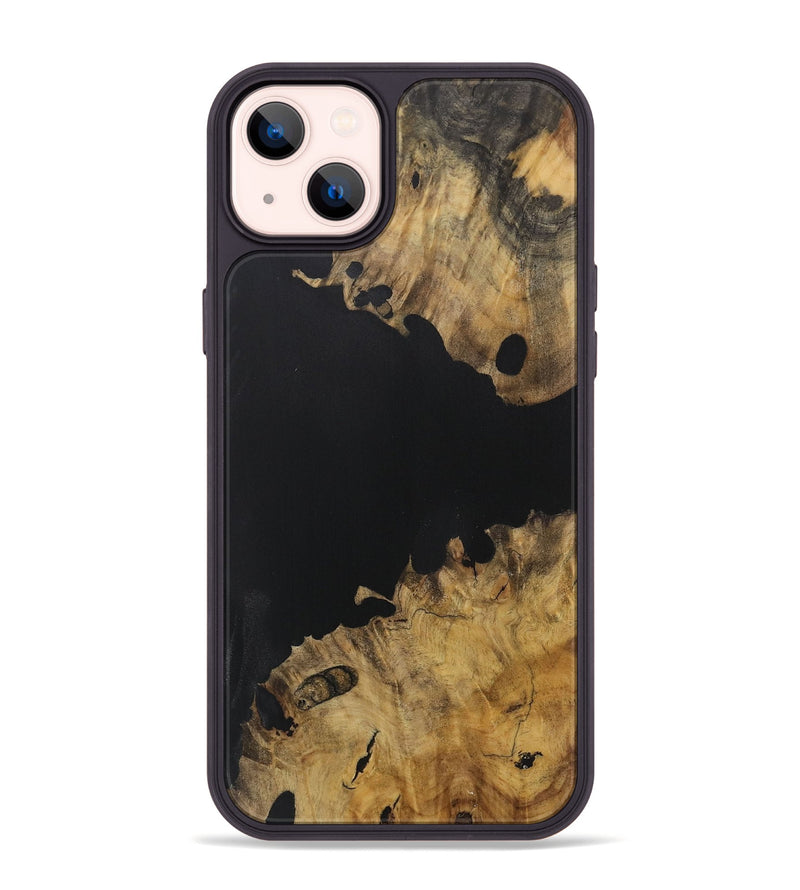 iPhone 14 Plus Wood Phone Case - Breanne (Pure Black, 728477)