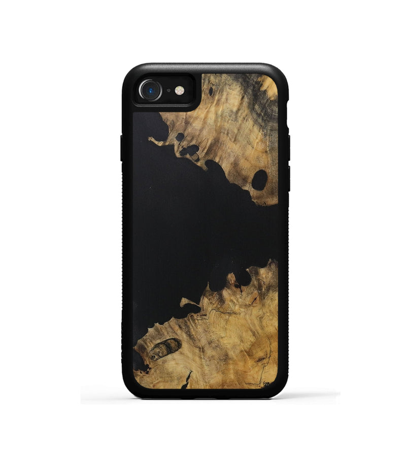 iPhone SE Wood Phone Case - Breanne (Pure Black, 728477)