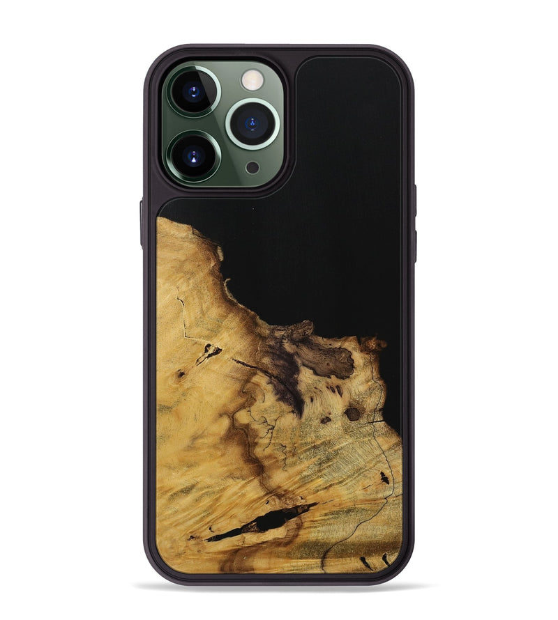 iPhone 13 Pro Max Wood Phone Case - Josefita (Pure Black, 728493)